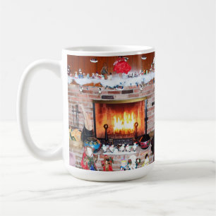 CHRISTMAS FIREPLACE  COFFEE MUG