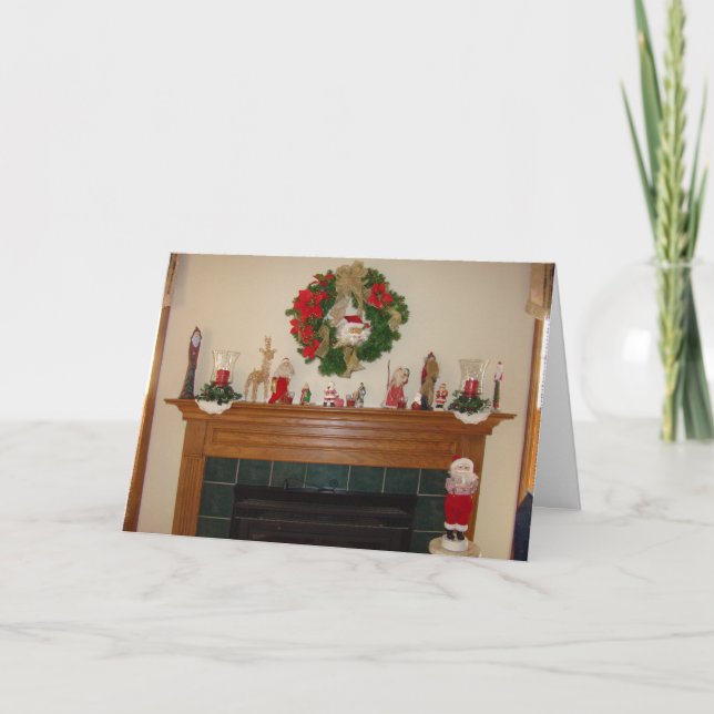 Christmas Fireplace/Hearth Holiday Card (Front)