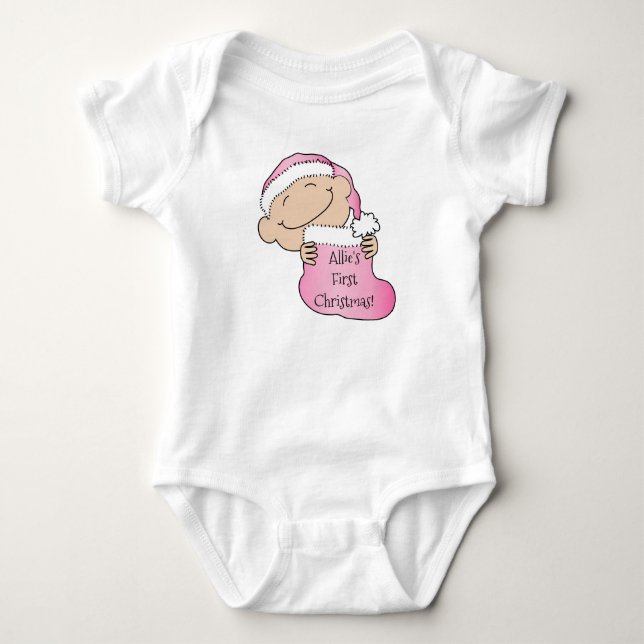 Christmas "First Christmas" Baby Bodysuit (Front)
