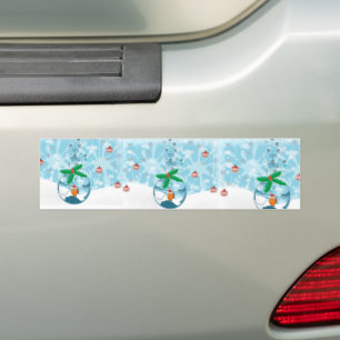Christmas Fish Splat Bumper Sticker