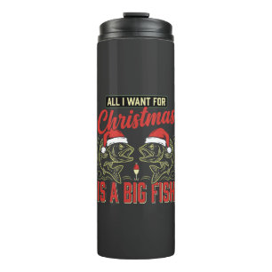 Christmas Fishing Big Fish Holiday Thermal Tumbler