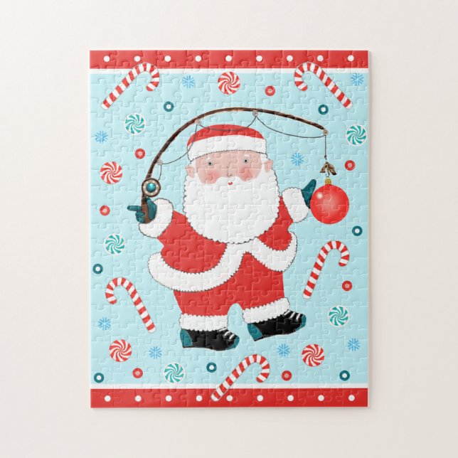 Christmas Fishing Jigsaw Puzzle (Vertical)
