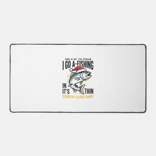Christmas Fishing Stream Quote Design Desk Mat