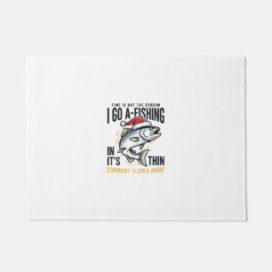 Christmas Fishing Stream Quote Design Doormat
