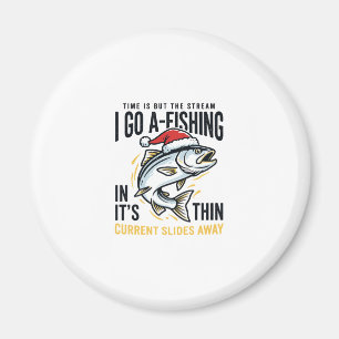 Christmas Fishing Stream Quote Design Magnet