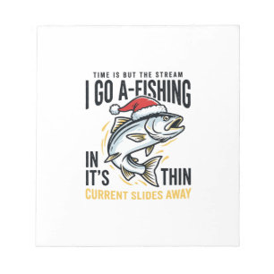 Christmas Fishing Stream Quote Design Notepad