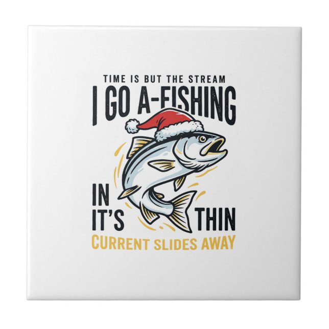 Christmas Fishing Stream Quote Design Tile (Front)