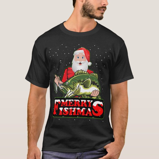 Christmas Fishing T-Shirt (Front)