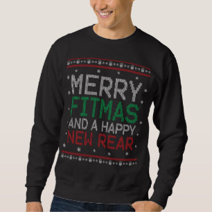 Christmas Fitness - Merry Fitmas - Gym Meme - Funn Sweatshirt