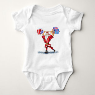 Christmas Fitness Santa Baby Bodysuit