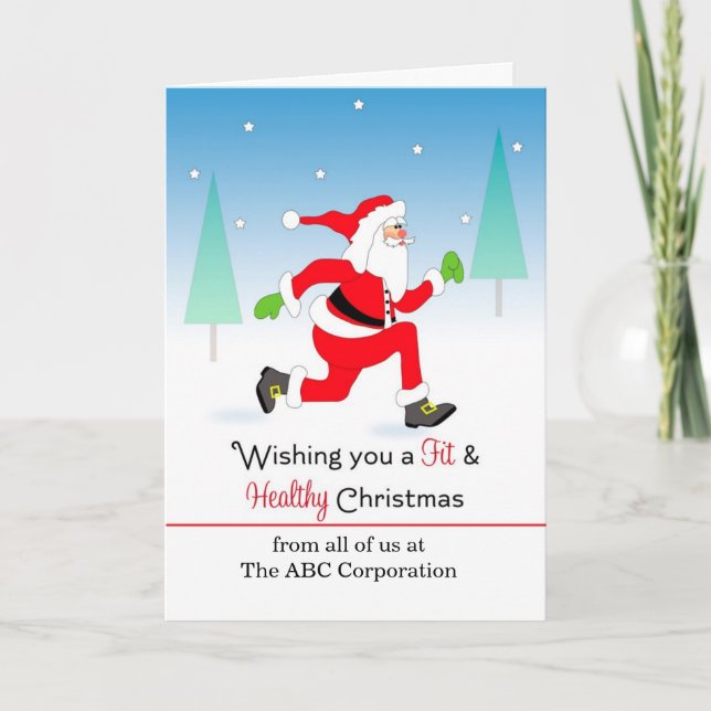 Christmas Fitness Santa Card (Front)