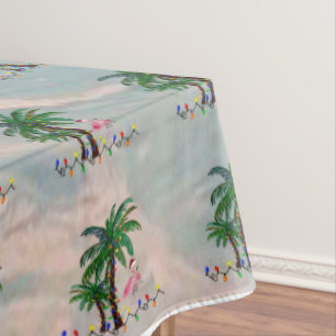 Christmas flamigos tropical Holiday table Tablecloth