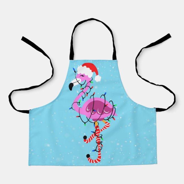 Christmas Flamingo Apron (Front)