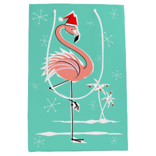 Christmas Flamingo gift bag medium