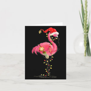 Christmas Flamingo In Martini Gl For Trocal Holida Card
