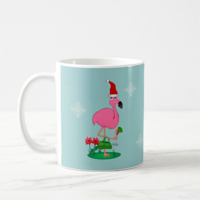 Christmas Flamingo Mug (Left)