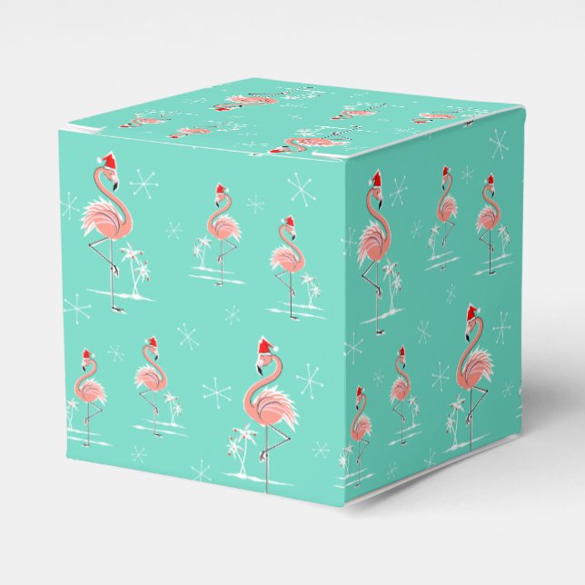 Christmas Flamingo Multi classic Favour Box (Front Side)