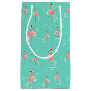Christmas Flamingo Multi small gift bag