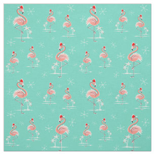 Christmas Flamingo Multi small pattern fabric