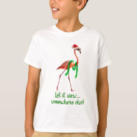 Christmas Flamingo on the Beach