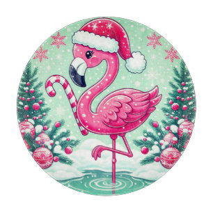 Christmas Flamingo Sublimation Clipart-10424 Cutting Board