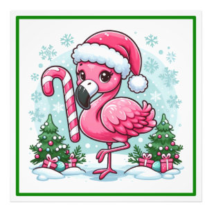 Christmas Flamingo Sublimation Clipart-27301 Photo Print