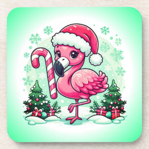 Christmas Flamingo Sublimation Clipart-30424 Coaster