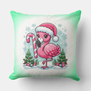 Christmas Flamingo Sublimation Clipart Cushion