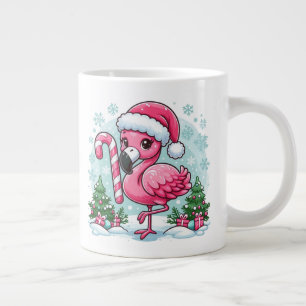 Christmas Flamingo Sublimation Clipart  Large Coffee Mug