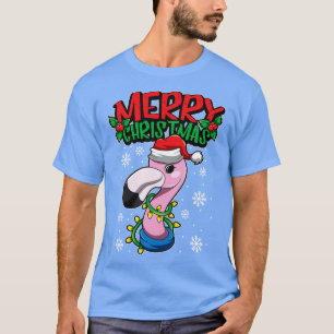 Christmas Flamingo Sweet Christmas Animals T-Shirt