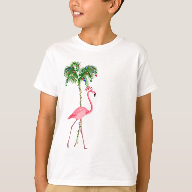 Christmas Flamingo T-Shirt (Front)