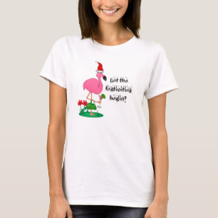 Christmas Flamingo T-shirt