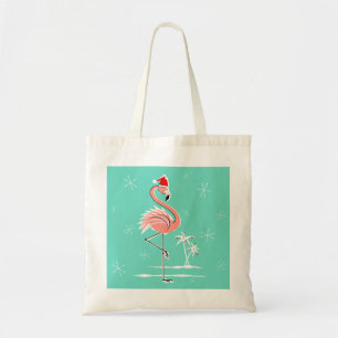 Christmas Flamingo tote bag
