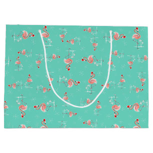 Christmas Flamingo Twist large gift bag