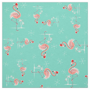 Christmas Flamingo Twist small pattern fabric