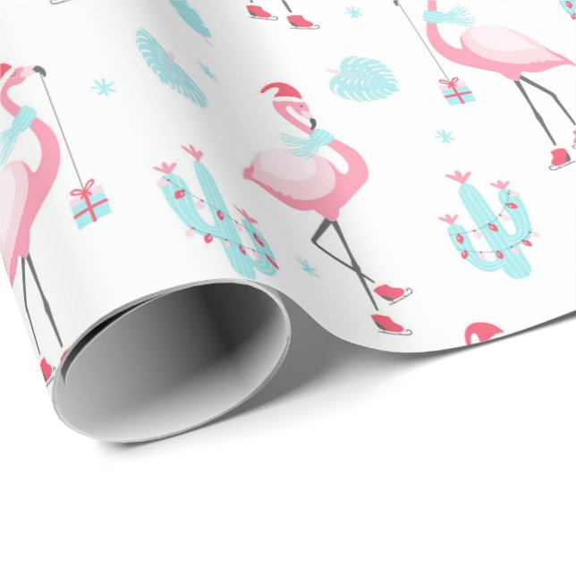 Christmas Flamingo Wrapping Paper (Roll Corner)