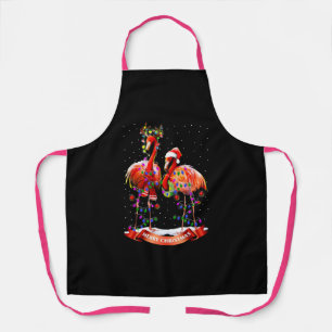 Christmas Flamingos Classic Apron