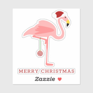Christmas Flamingos Illustration