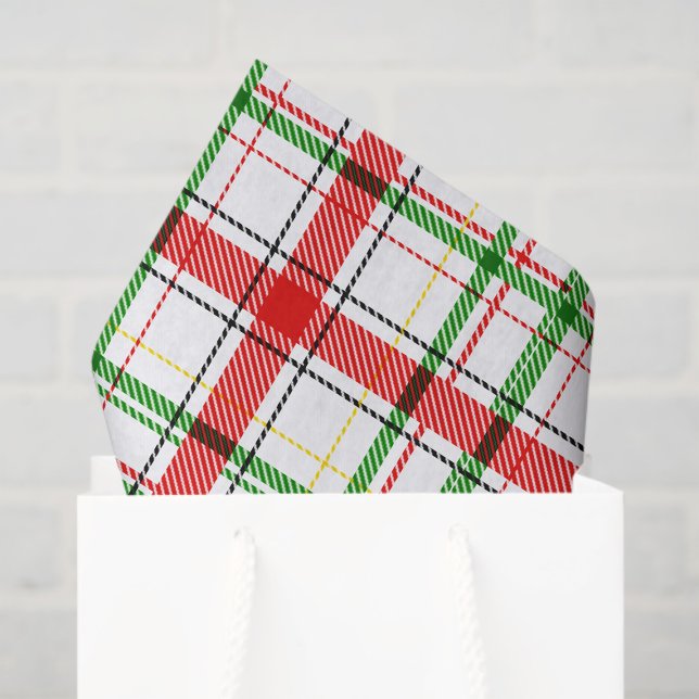 Christmas Flannel Plaid Tartan Design - White  Tissue Paper (Creator Uploaded)