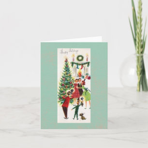 Christmas Flash Bulb Photo - The Good Old Days Hol Holiday Card