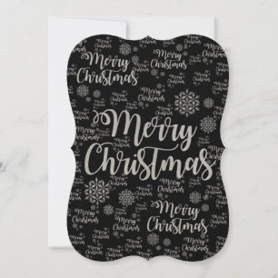 Christmas Flat Greeting Card, Merry Christmas Card