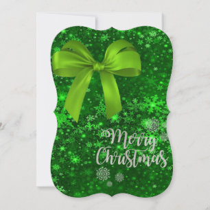 Christmas Flat Greeting Card, Merry Christmas Card