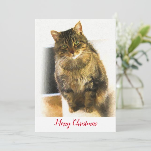 Christmas Flat Holiday Card (Standing Front)