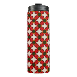 christmas fleece and felt background ornate geomet thermal tumbler