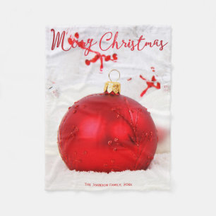 Christmas Fleece Blankets Red Decor Photo