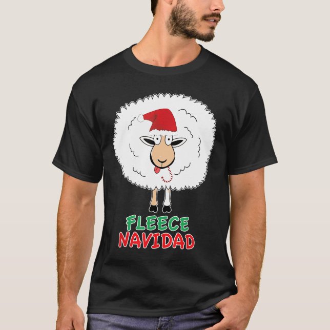 Christmas Fleece Navidad Funny Pun Sheep Sheep Lov T-Shirt (Front)