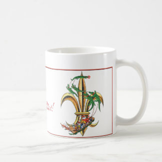 Christmas Fleur-de-lis with Alligators Coffee Mug