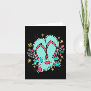 Christmas Flip Flops Hawaiian Summer Christmas In Card