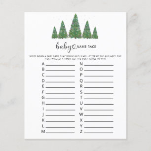 Christmas floral baby name race game