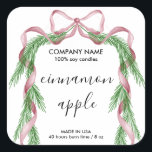 Christmas Floral Candle label product label<br><div class="desc">Pack your Christmas hand made candles in jars with this beautiful Christmas star floral labels</div>
